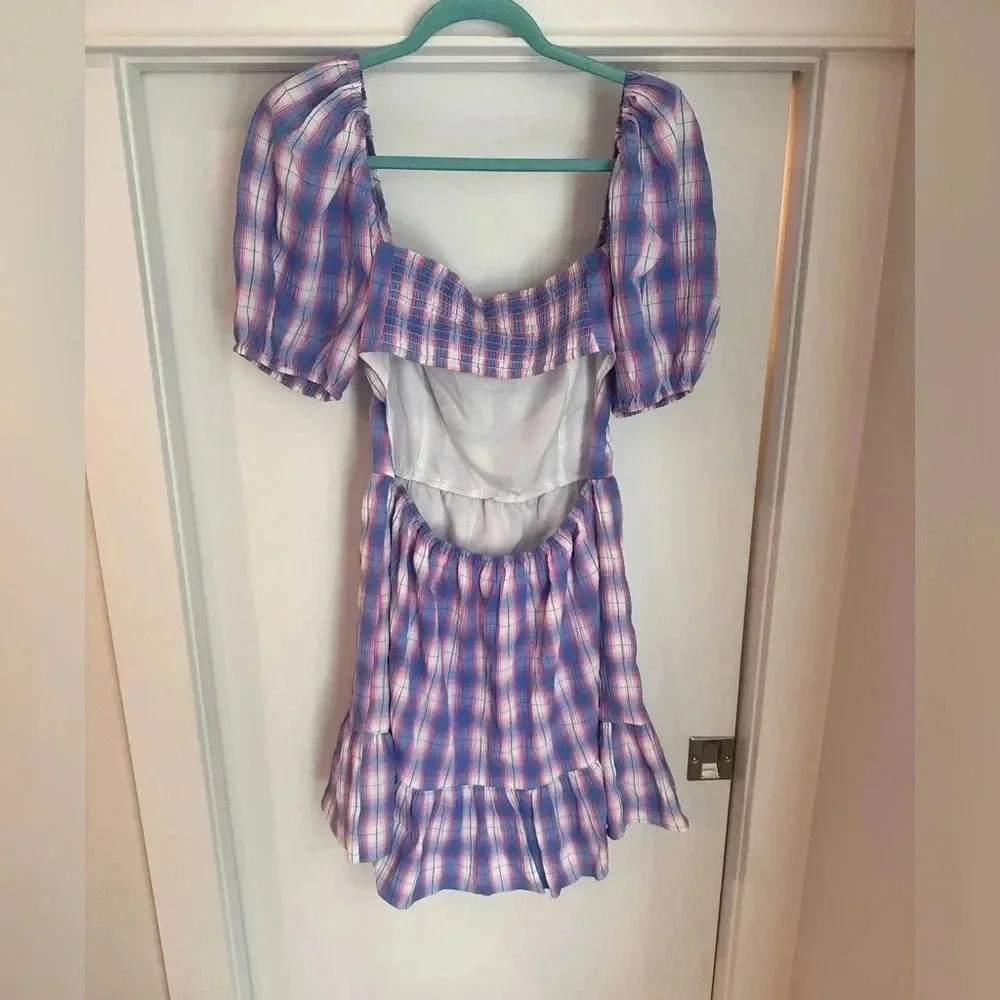 BB Dakota Plaid with my Heart Casual Dress in size Medium - Picture 4 of 5